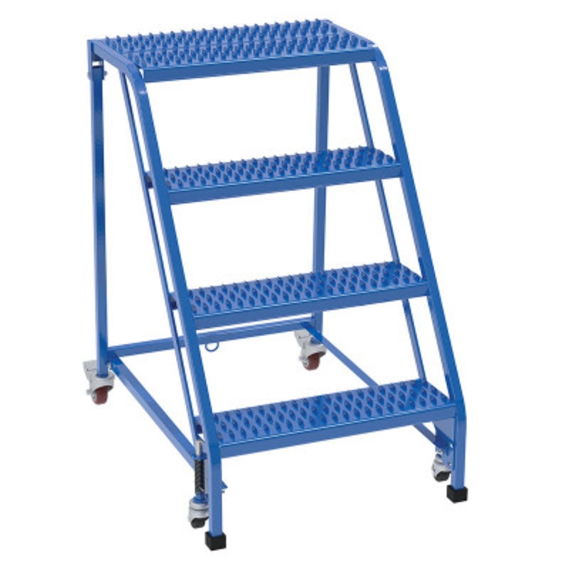 Standard Slope Ladder, 58 Degree, 4 Grip, No Step, 350 lb., Blue