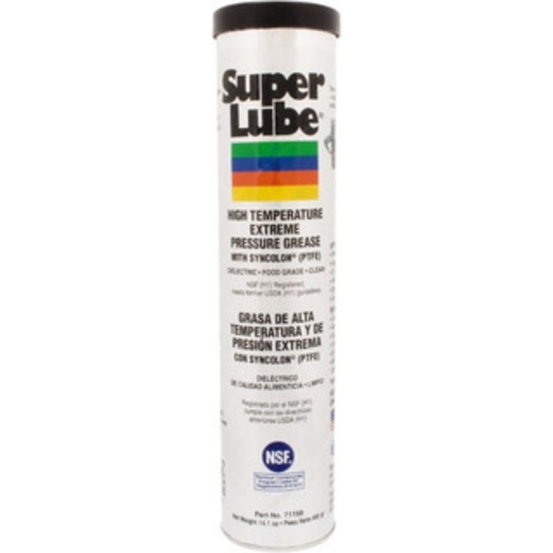 Synco Chemical Super Lube 400 g Cartridge Synthetic Extreme Pressure Grease Translucent White, Extreme Pressure, Food Grade & High Temperature, 475F Max Temp, NLGIG 2, 71150 – 02104065