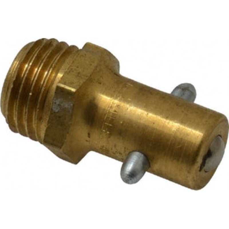 Alemite Straight Head Angle, 1/4 NPTF Brass Pin-Style Grease Fitting 17/32 Hex, 1-3/32 Overall Height, 5/16 Shank Length, 3,000 Operating psi, Zinc Plated Finish A359 – 03244746