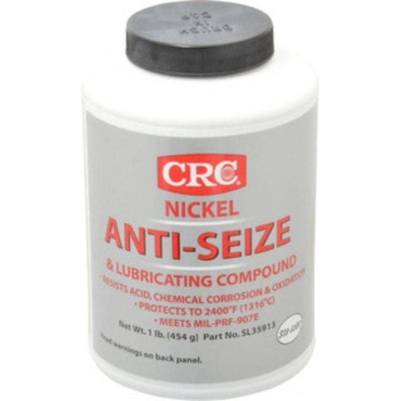 CRC 16 oz Bottle High Temperature Anti-Seize Lubricant Nickel, -95 to 2,400F, Gray, Water Resistant 1007947 – 05092119