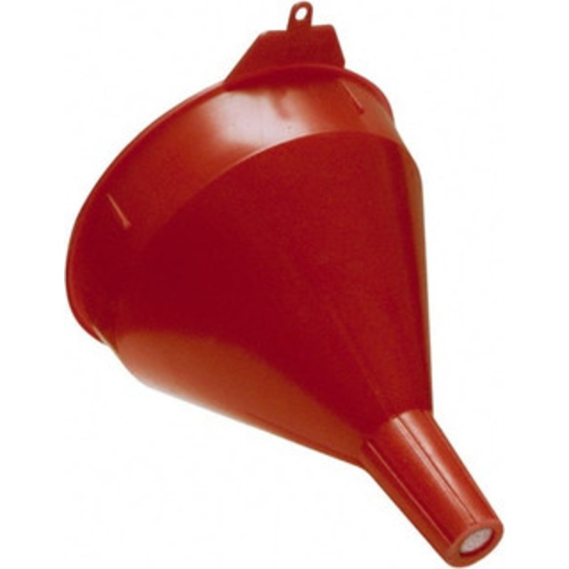 Funnel King 2 Qt Capacity Polyethylene Funnel 6-1/2 Mouth OD, 1-1/16 Tip OD, 2-3/8 Straight Spout, Red 32002 – 39826656