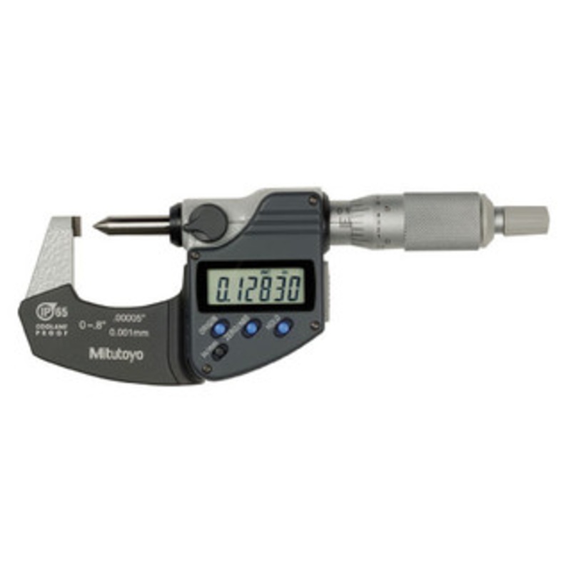 Mitutoyo Crimp Height Type Digital Micrometer, 0-0.8in/0-20mm – 342-371-30
