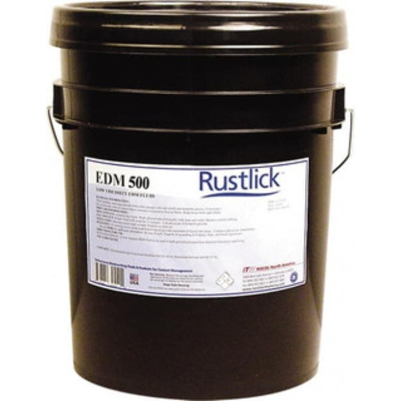 Rustlick EDM-500 5 Gal Pail EDM/Dielectric Fluid Synthetic, For Use on Brass, Copper, Ferrous Metals 72055 – 98479132