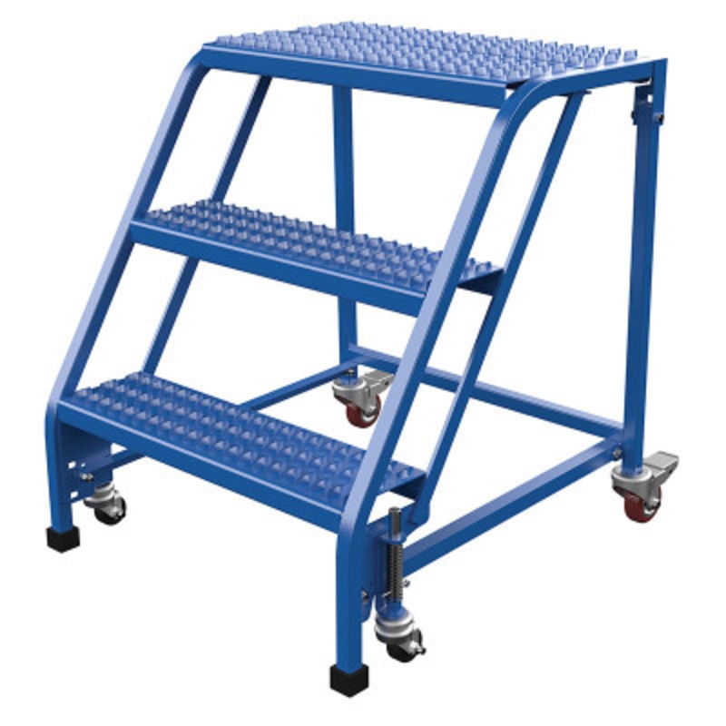 Standard Slope Ladder, 58 Degree, 3 Grip, No Step, 350 lb., Blue