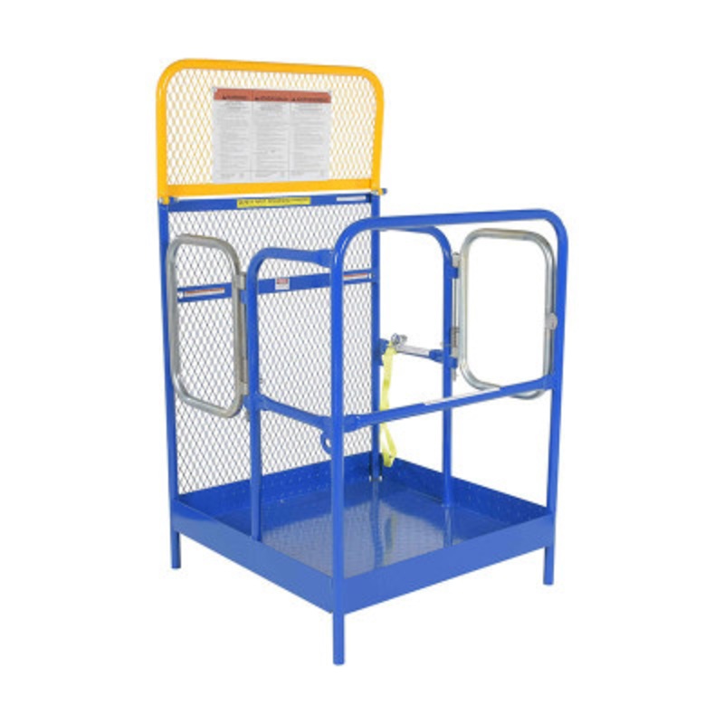 Steel Work Platform, With 2 Door Entry 36 x 36in, 1,000 lb., Blue