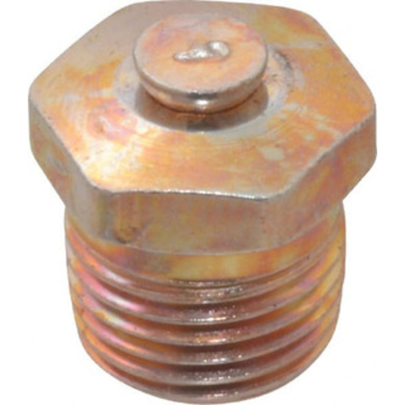 Alemite 1/8 Thread, 0.25 to 1 psi Relief Pressure, Steel, Zinc Plated, Relief Vent 7/16 Hex Flats Diam 317400 – 03244779