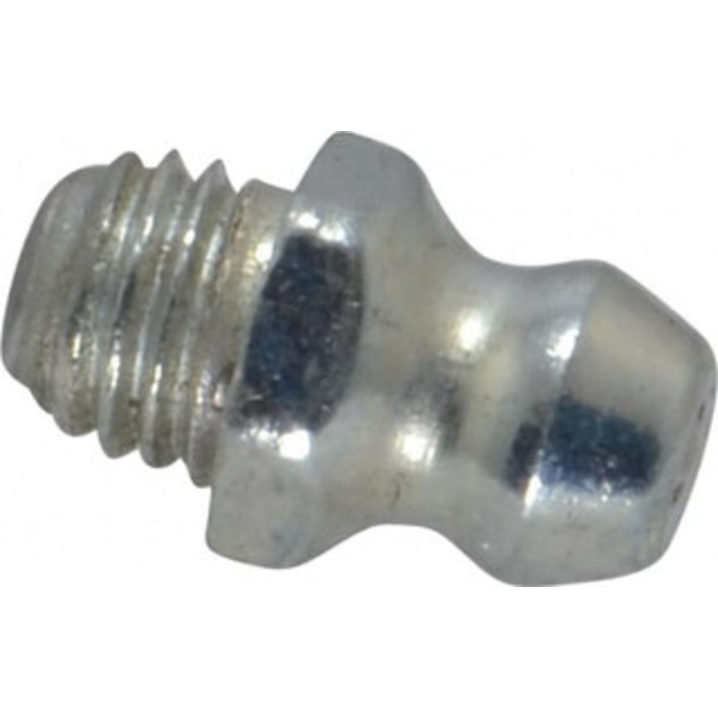 Alemite Straight Head Angle, 1/4-28 Taper Steel Taper Thread Grease Fitting 5/16 Hex, 35/64 Overall Height, 3/16 Shank Length, 10,000 Operating psi, Zinc Plated Finish 1641-B – 03244480