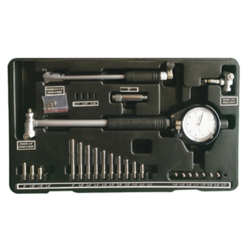 Elite Precision Extended 3-in-1 Dial Bore Gage Set – 0.7 – 6 Range – E076.011BG