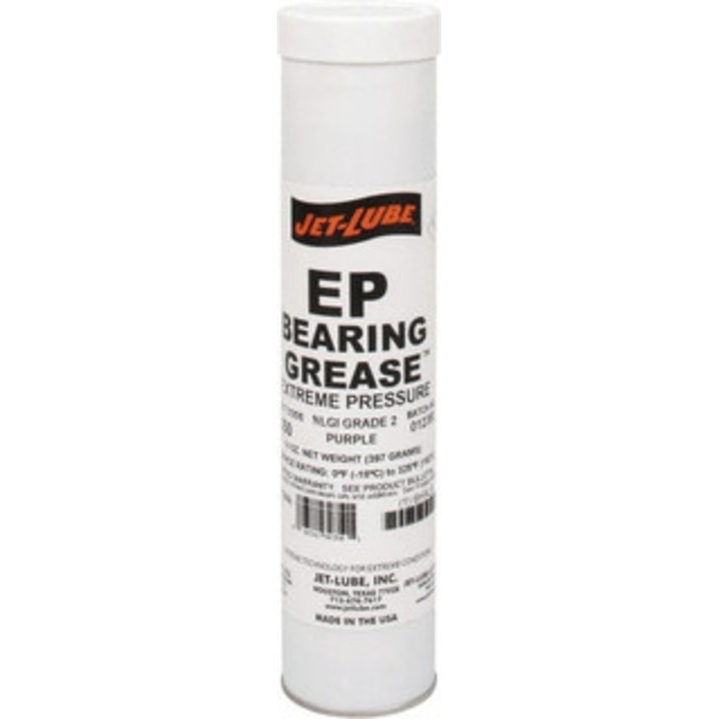 Jet-Lube 14 oz Cartridge Extreme Pressure Grease Purple, Extreme Pressure, 325F Max Temp, NLGIG 2, 30350 – 00263061