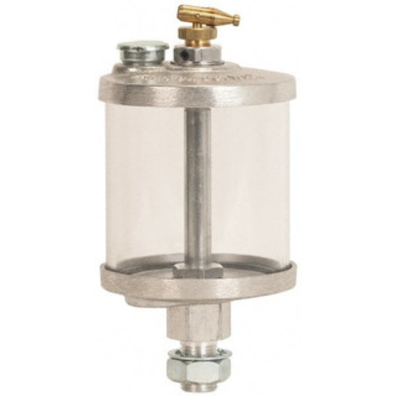 LDI Industries 1 Outlet, Acrylic Bowl, 1 Gallon Manual-Adjustable Oil Reservoir 5/6-18 Straight Outlet, 5-1/2 Diam x 15-1/4 High RFF106 – 03240496