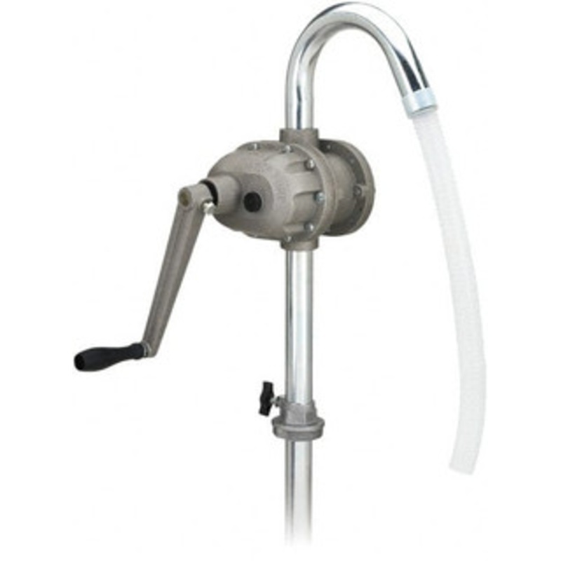 LuMax Oil Lubrication 0.25 Gal/Turn Flow Aluminum & Steel Rotary Hand Pump For 15 to 55 Gal Container LX-1322 – 48926539