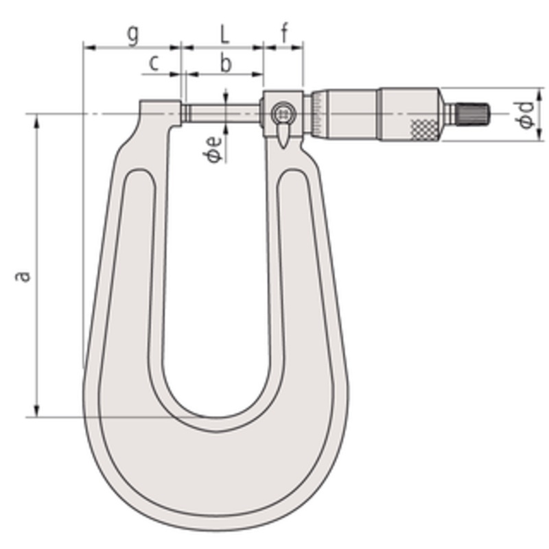 Mitutoyo Mechanical Sheet Metal Micrometer, 0-1in – 118-116