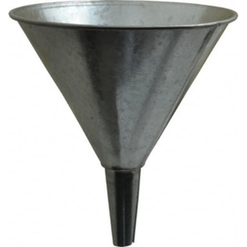 Plews Stant 32 oz Capacity Tin-Coated Steel Funnel 6-1/2 Mouth OD, 3/4 Tip OD, Straight Spout 1707204 – 63725709