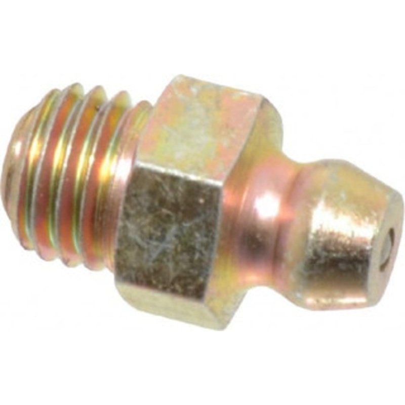 PROLUBE Straight Head Angle, 5/16-24 UNF Steel Standard Grease Fitting 7/16 Hex, 16.7mm Overall Height, 6.35mm Shank Length, Zinc Plated Finish GFT/5-16/24-10 – 08060857