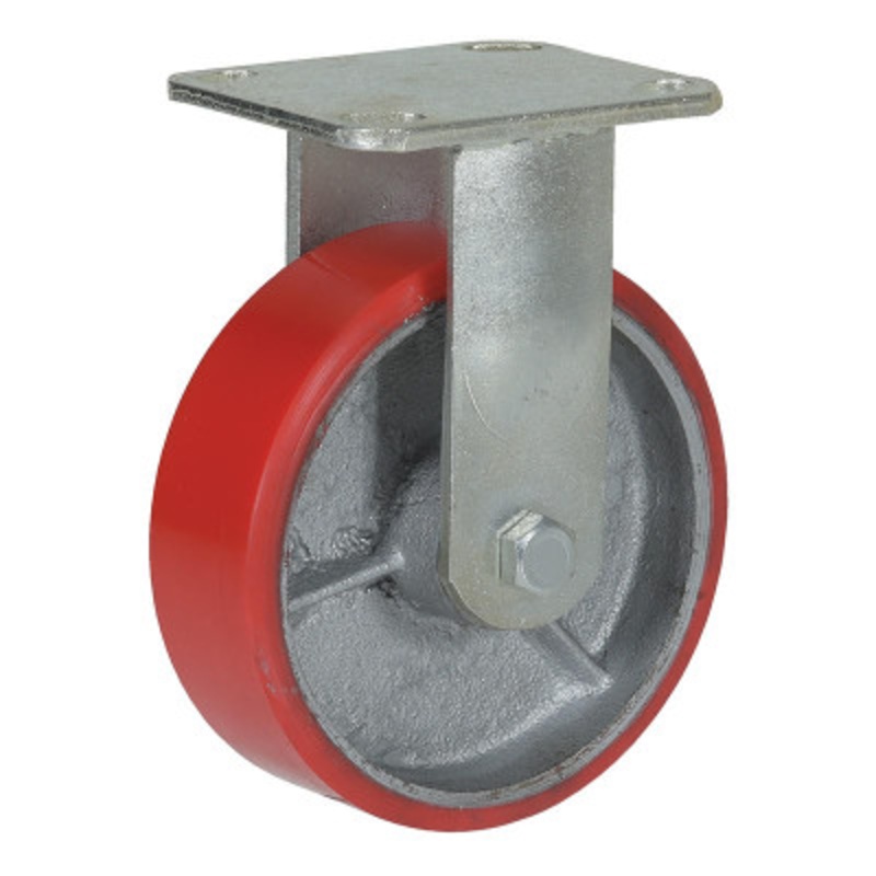 Rigid Caster, 6in Diameter x 2in Width 772 lb., Red