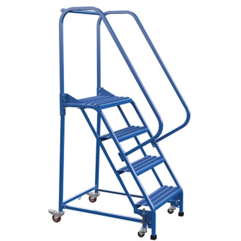 Slope Ladder 58 Degree 4 Grip Strut 23-9/16in Step, 350lb, Blue