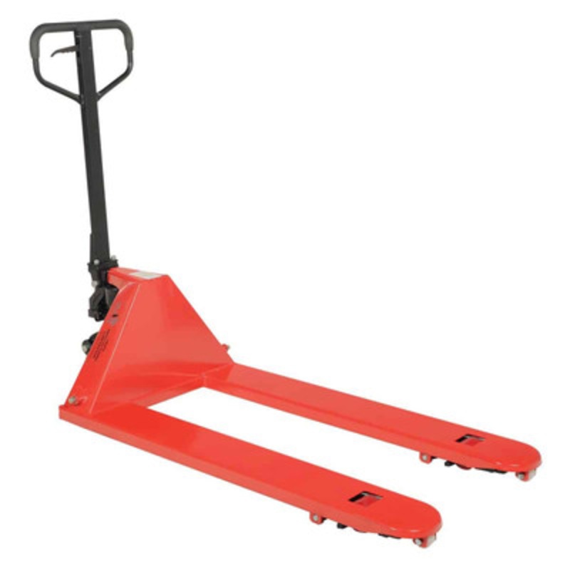 Steel Heavy Duty Side Winder Pallet Truck, 3,000 lb., Red