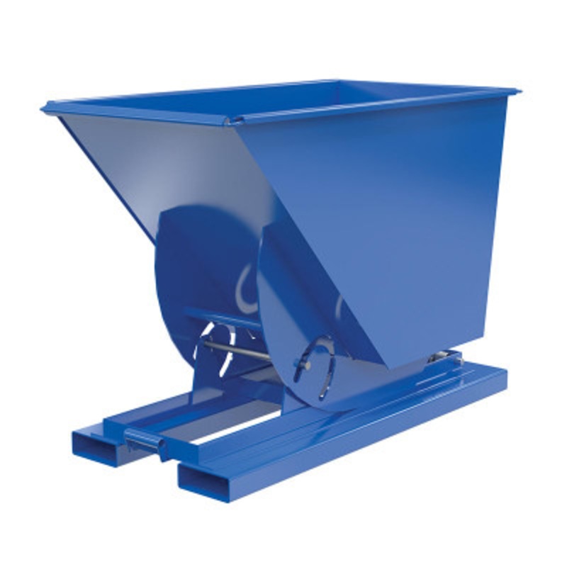 Steel No Bump and Dump Hopper, 3/4 Cu Yd, 4000 lb., Blue