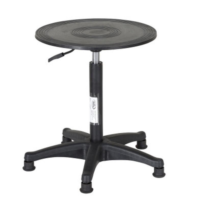 TurnTable, 18in Gas Cylinder 21-31in Hgt. Adjust, 300lb, Blk