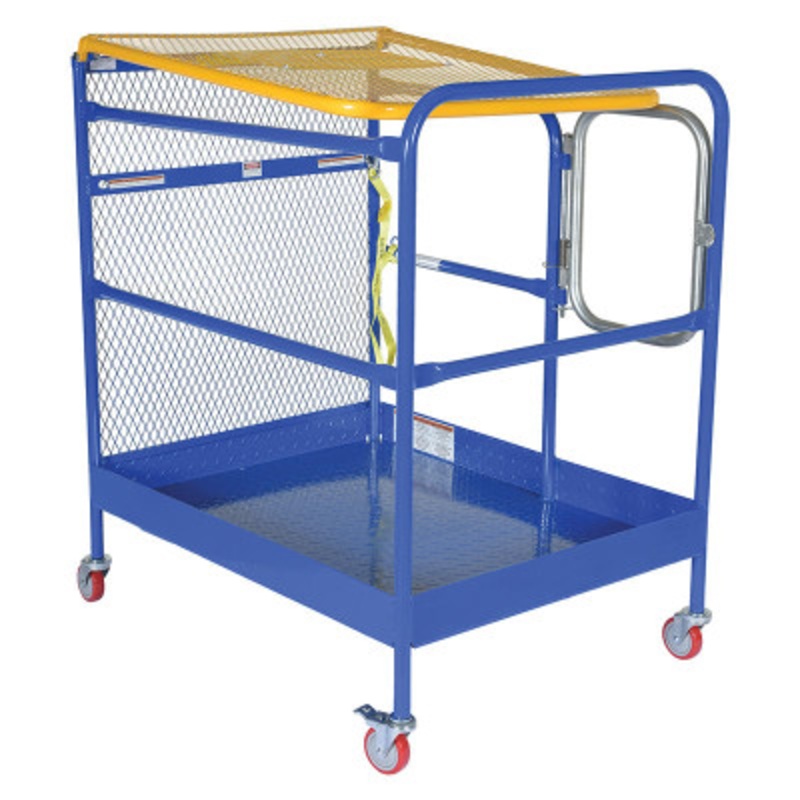 Work Platform With Poly Casters, 84in, 36 x 48in, 1,000 lb, Blue