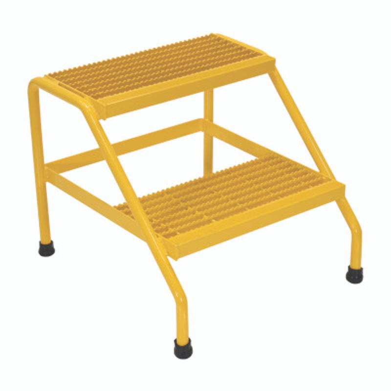 Aluminum 2-Step, Stand 500 lb., Yellow