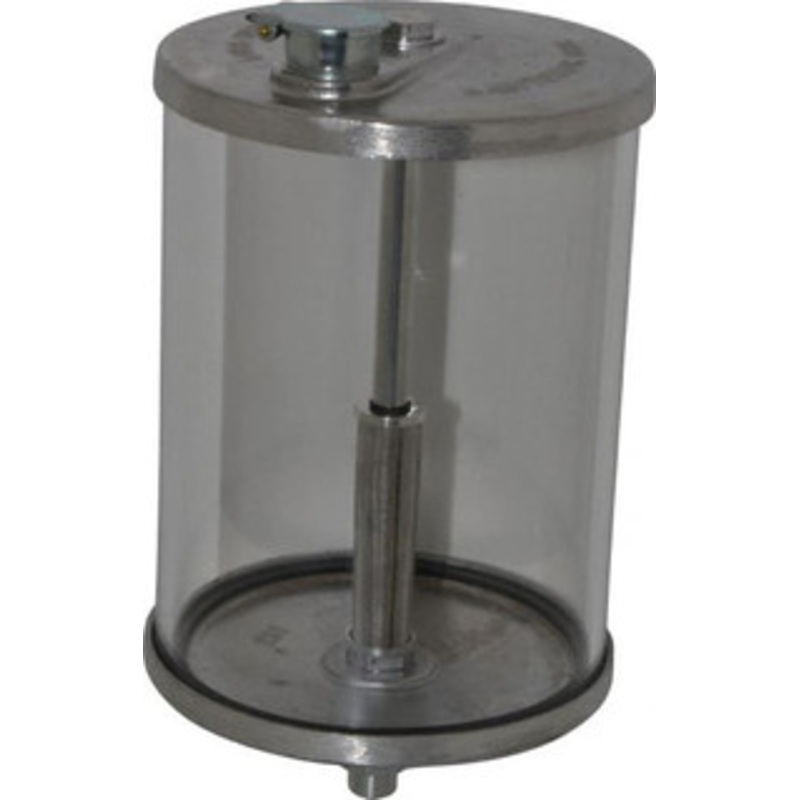 LDI Industries 1 Outlet, Polymer Bowl, 1.89 L No Flow Control Oil Reservoir 5/8-18 UNF Outlet, 5-1/2 Diam x 10-3/16 High, 60C Max R112-08F – 84903954