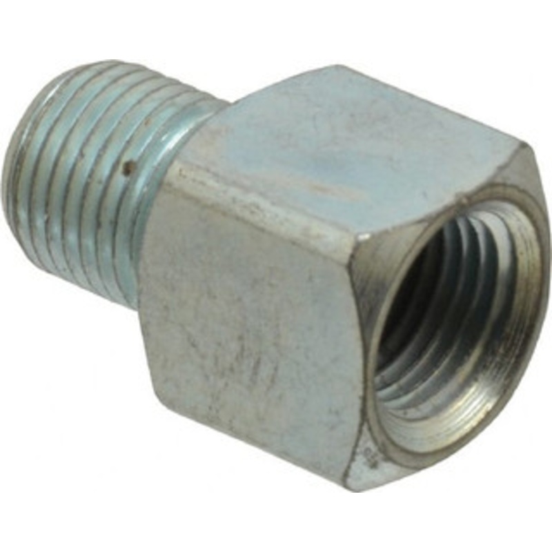 PROLUBE Straight Head Angle, 1/8-27 NPT Steel Grease Fitting Adapter 1/2 Hex ADPS1-8M1-8FST5 – 85062412