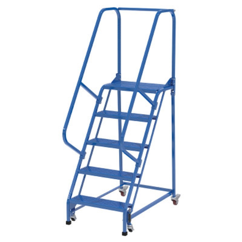 Slope Ladder 58 Degree 5 Perforated 23-9/16in Step, 350lb, Blue
