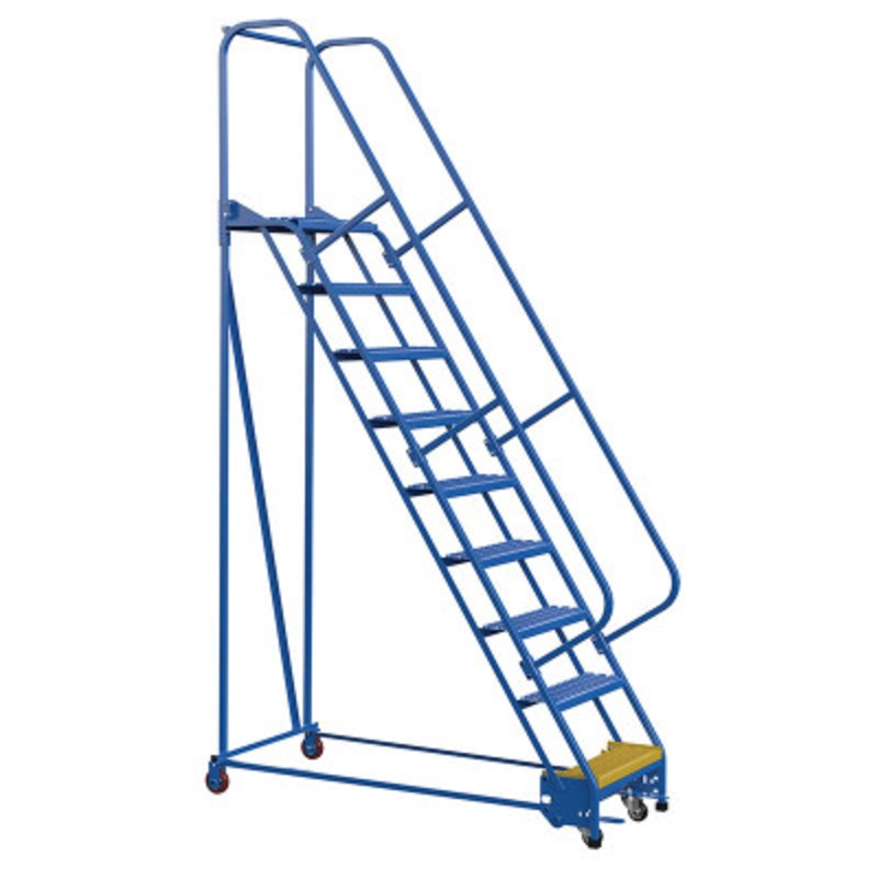 Slope Ladder 58 Degree 9 Grip Strut 23-9/16in Step, 350lb, Blue