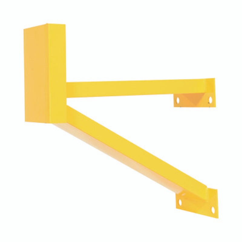 Steel Dock Shelter Guard Post, 24in Length, Yellow