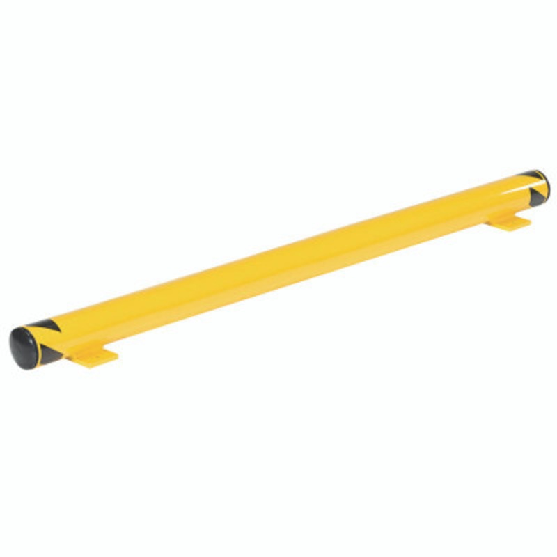 Steel Floor Stop Bollard, 62in Length, Yellow