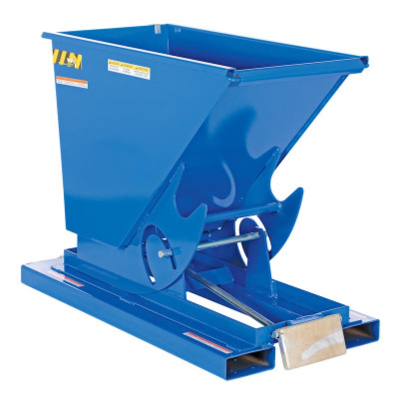 Steel Medium Duty Self Dumping Hopper, 1/3 Cu Yd, 4000 lb., Blue