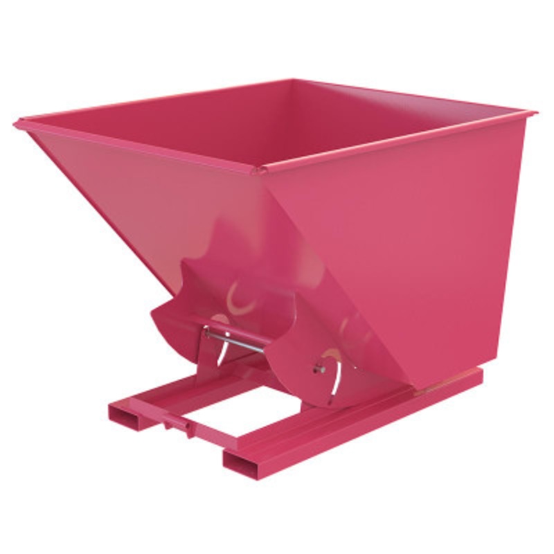 Steel No Bump and Dump Hopper, 2 Cu Yd, 2000 lb., Bubble Gum