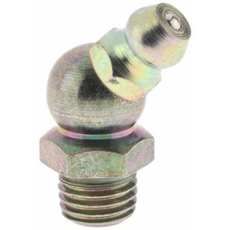Value Collection 45 Head Angle, M8x1 Taper Thread Grease Fitting Zinc Plated Finish BDNA–7604-54 – 61865986
