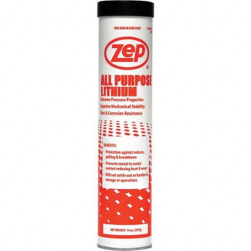 Zep Grease, Composition Family: Lithium, Container Size Range: 8 oz. – 15.9 oz., Type: Grease, Container Type: Cartridge, Features: High Temperature, Container Size: 14 oz 310101 – 19924125