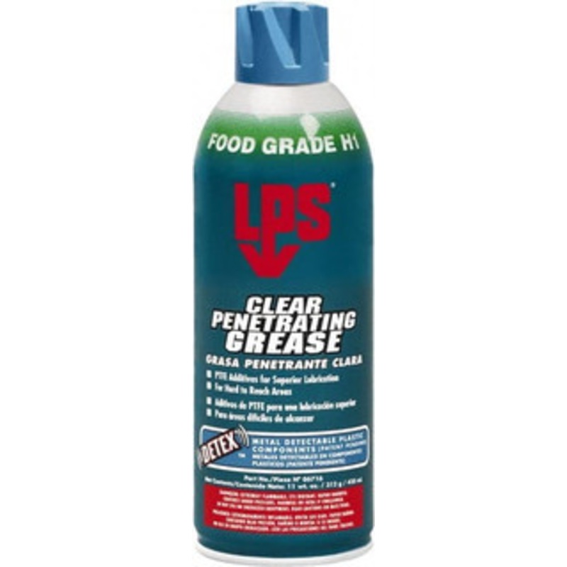 LPS Labs 11 oz Aerosol w/ PTFE Penetrating Grease Clear, Food Grade, 400F Max Temp, 06716 – 78252590