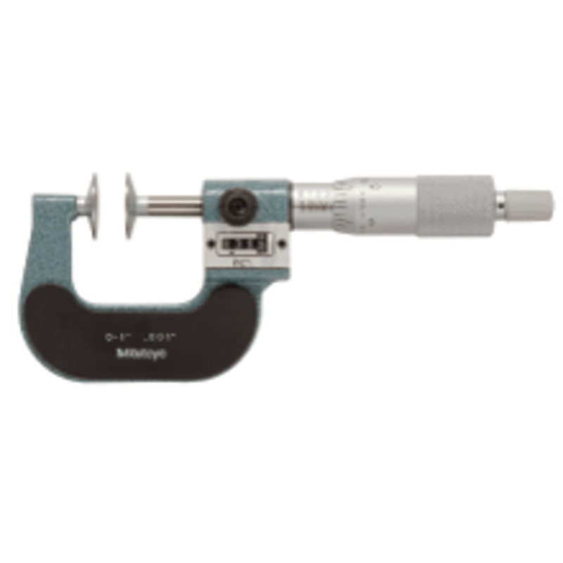 Mitutoyo Disk Micrometer, Mechanical, 0-1in – 223-125-1
