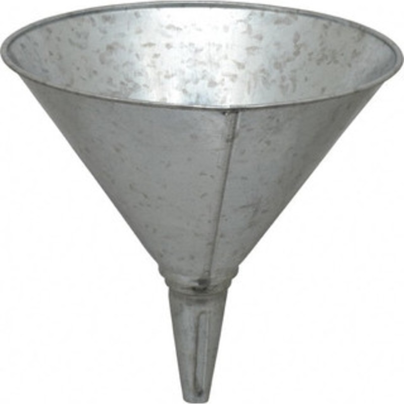 Plews Stant 2 Qt Capacity Steel Funnel 8 Mouth OD, 3/4 Tip OD, Straight Spout 1707303 – 63725634
