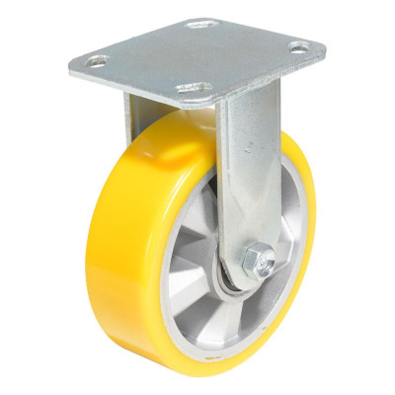 Rigid Caster, 6in Diameter x 2in Width 661 lb., Yellow/Gray