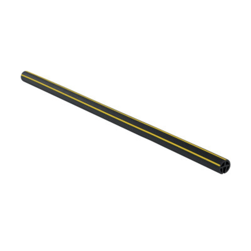 Rubber PVC Edge Guard 5/8in x 3/4in Slot, Black / Yellow