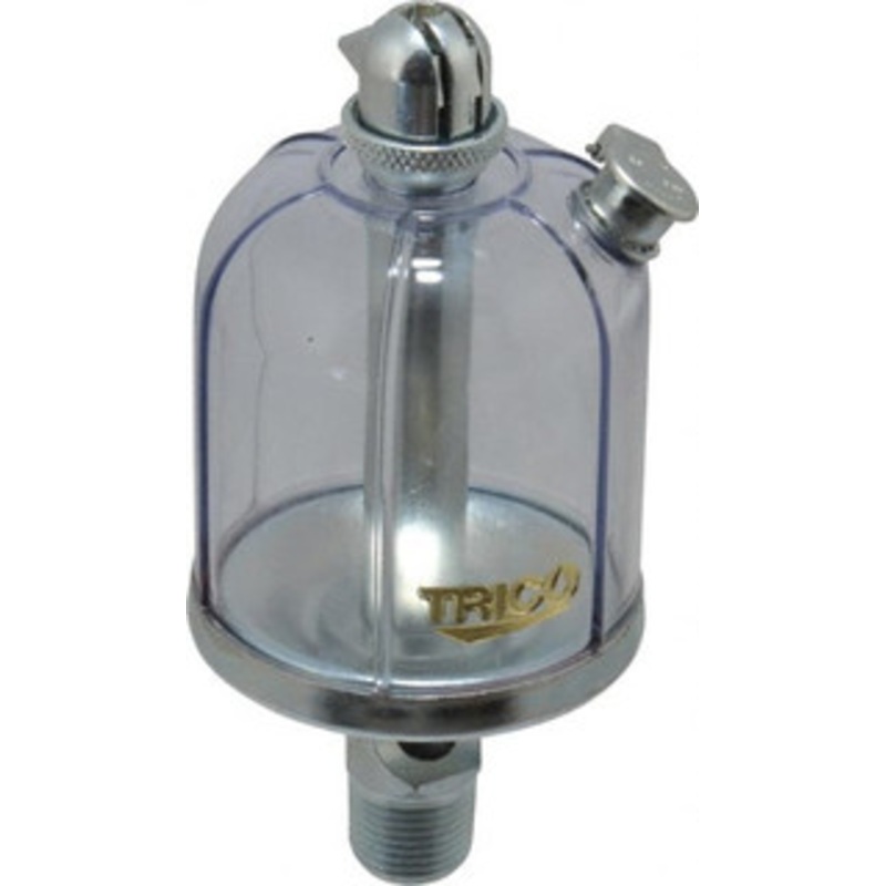 Trico 1 Outlet, Acrylic Bowl, 4 Ounce Manual-Adjustable Oil Reservoir 3/8 NPT Outlet, 2-5/16 Diam x 5-5/16 High 30326 – 09419722