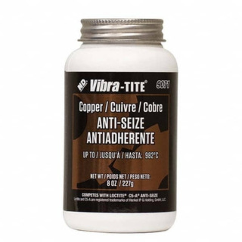 Vibra-Tite 8 oz Jar, Copper Anti-Seize Lubricant, with Brush Cap -65 to 1800 F 90718 – 40549925