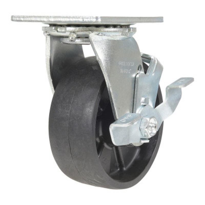 5X2 Glass Filled Nylon Swivel W/Brake Caster