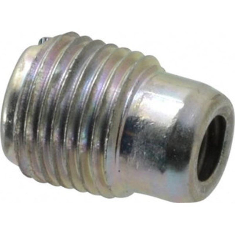 Alemite Straight Head Angle, 1/8 NPTF Flush-Style Grease Fitting 17/32 Overall Height, Zinc Plated Finish 1452 – 03245040