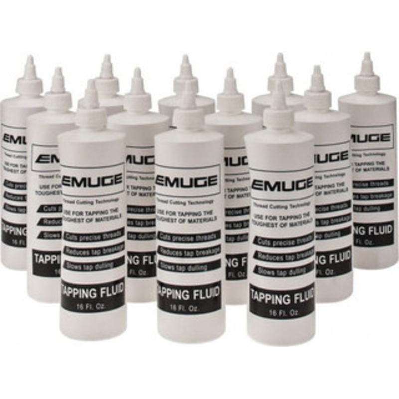 Emuge 16 oz Bottle Tapping Fluid Synthetic, For Use on Stainless Steel, Steel, Titanium FZ191900.JM322 – 63118244