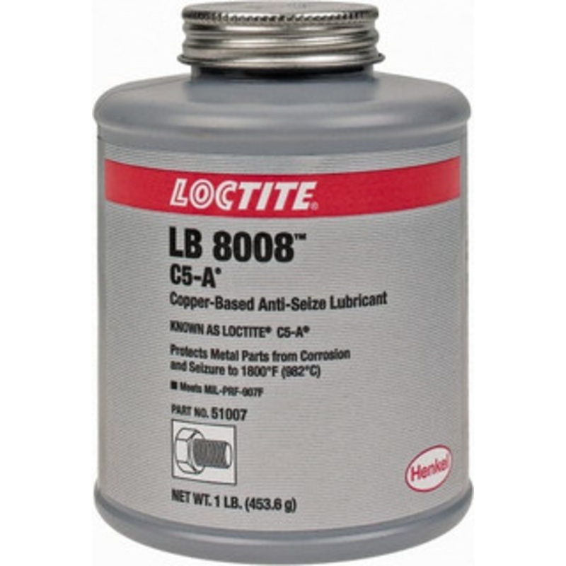 Loctite 1 Lb Can High Temperature Anti-Seize Lubricant Copper/Graphite, -29 to 1,800F, Copper Colored, Water Resistant 160796 – 00270173