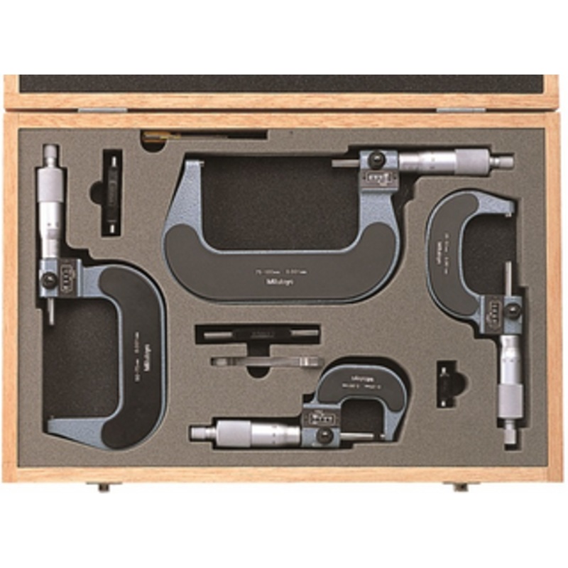 Mitutoyo Digit Outside Micrometer Set, 0-100mm (4 pcs.) – 193-902