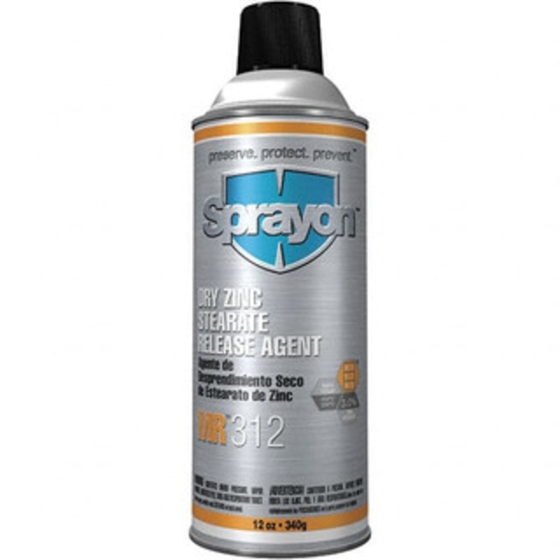 Sprayon 16 Ounce Aerosol Can, White, General Purpose Mold Release Zinc Stearate Composition S00312000 – 84253038