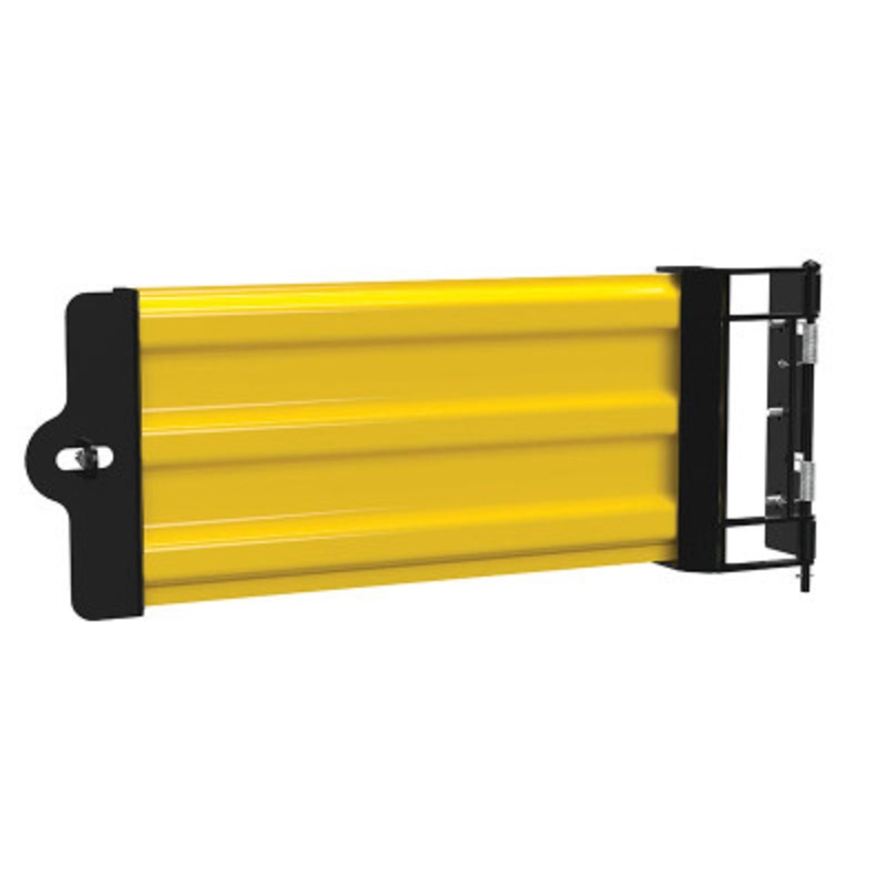 Steel Hinged Guard Rail, 29.875in Length, Gate, Yellow