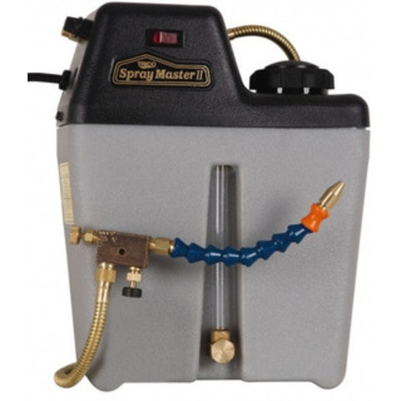 Trico 1 Outlet, 1 Gallon Tank Capacity, High Density Polyethylene Tank Mist Coolant System 10 Tank/Unit Length x 5-1/4 Tank/Unit Width x 12-1/4 Tank/Unit Height, 50 to 100 psi, 5 ft. Coolant Line Length, 7 Hose Length 30458 – 09418120